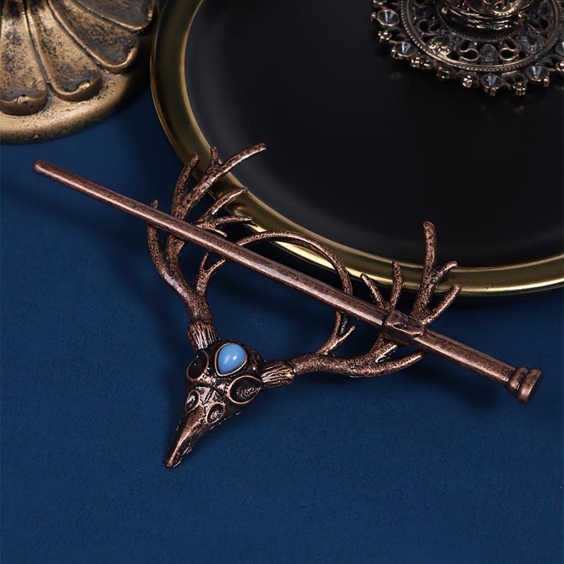 PRE-ORDER - Metal Hair Accessories - Wolf - Moon - Tree of life