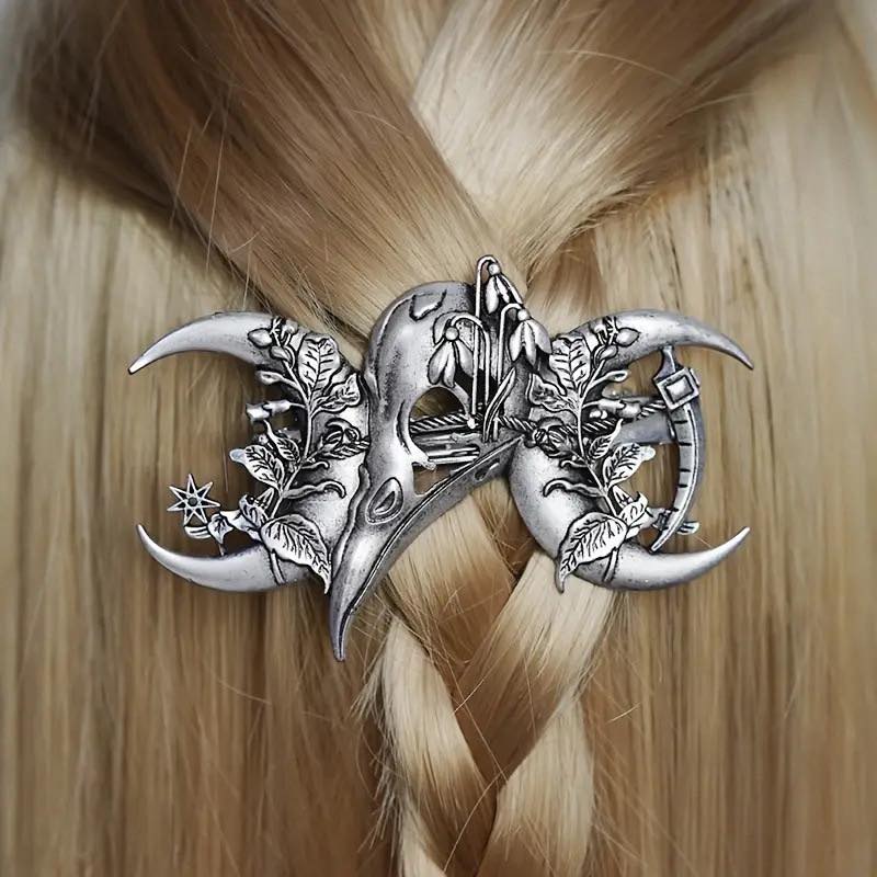 PRE-ORDER - Metal Hair Accessories - Wolf - Moon - Tree of life