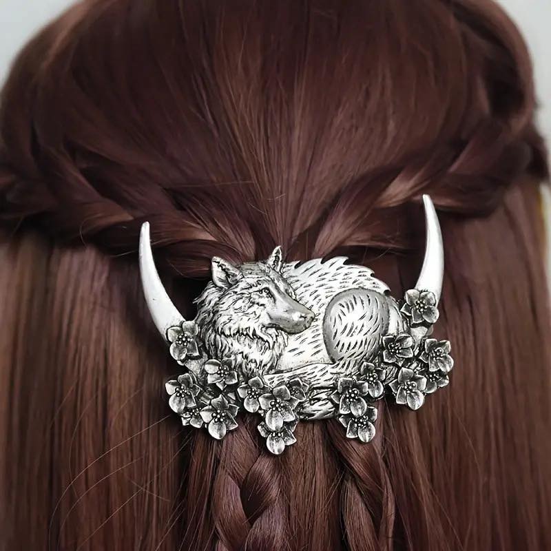 PRE-ORDER - Metal Hair Accessories - Wolf - Moon - Tree of life