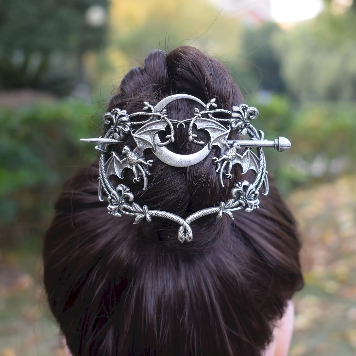 PRE-ORDER - Metal Hair Accessories - Wolf - Moon - Tree of life