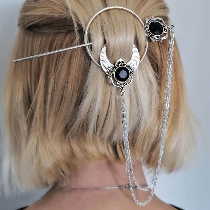 PRE-ORDER - Metal Hair Accessories - Wolf - Moon - Tree of life