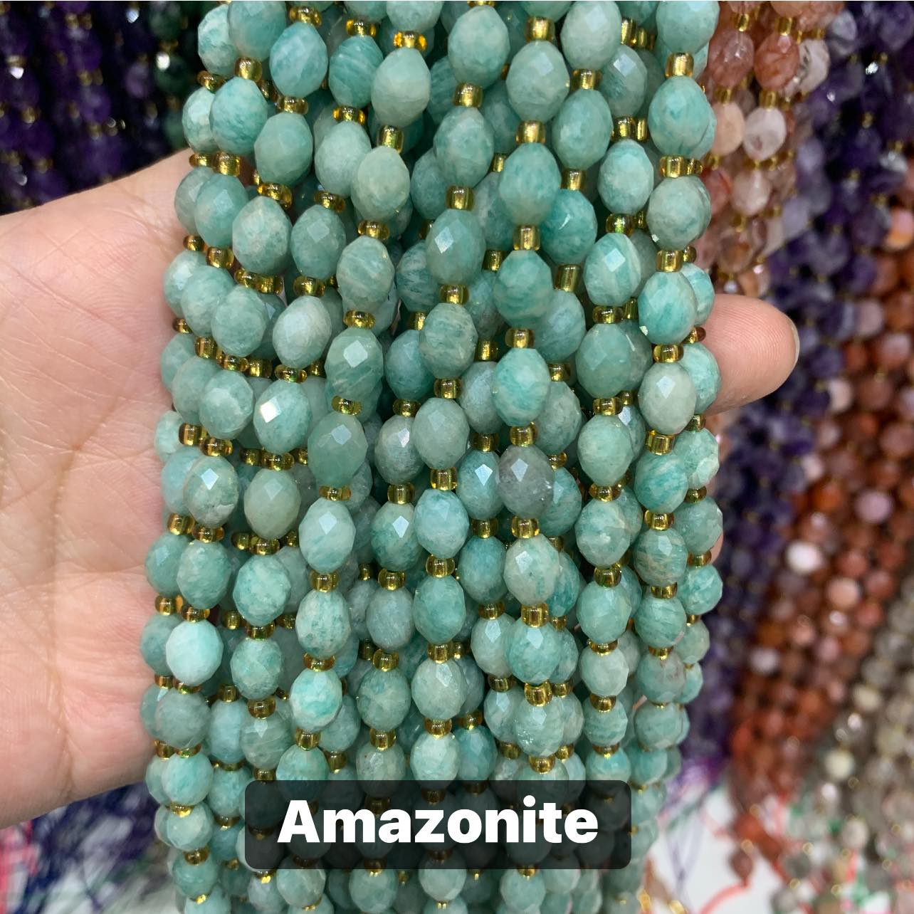PRE-ORDER - WAREHOUSE - FACETED OVAL - BEAD STRAND