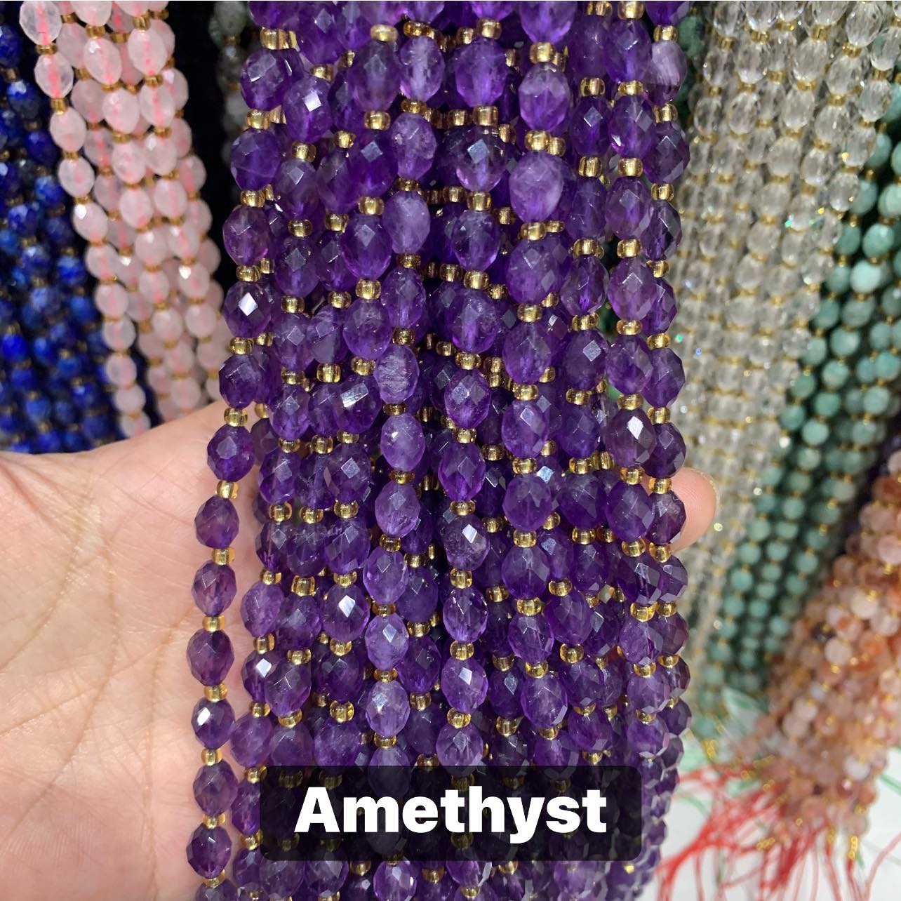 PRE-ORDER - WAREHOUSE - FACETED OVAL - BEAD STRAND