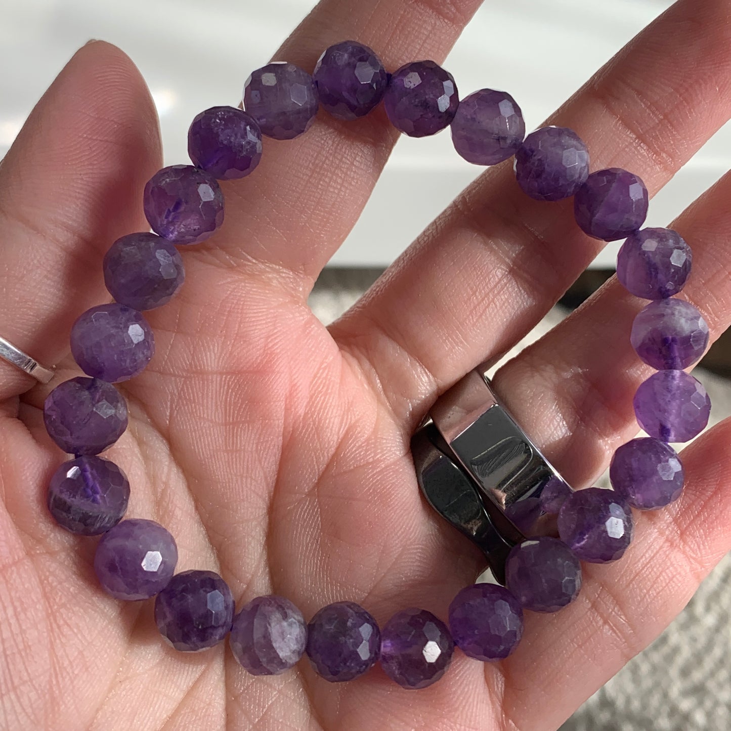 Natural Crystal Faceted Bracelet