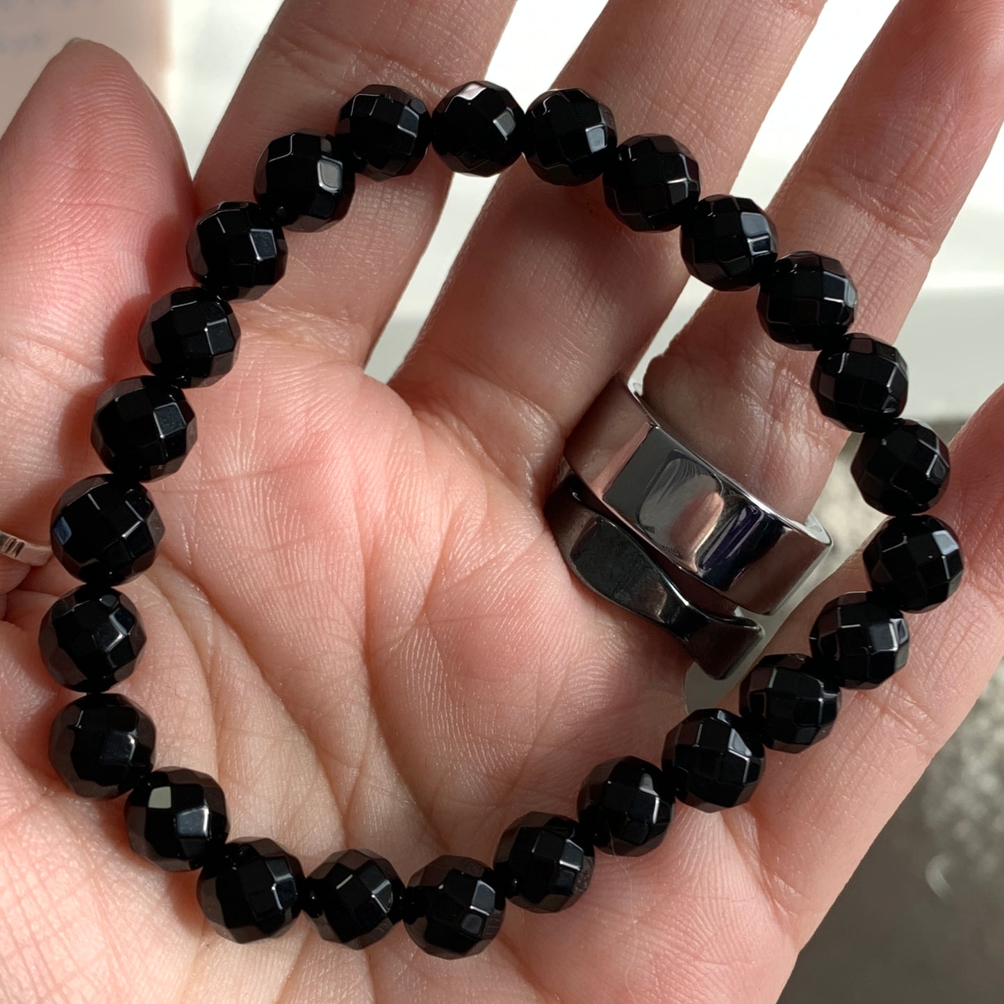 Natural Crystal Faceted Bracelet