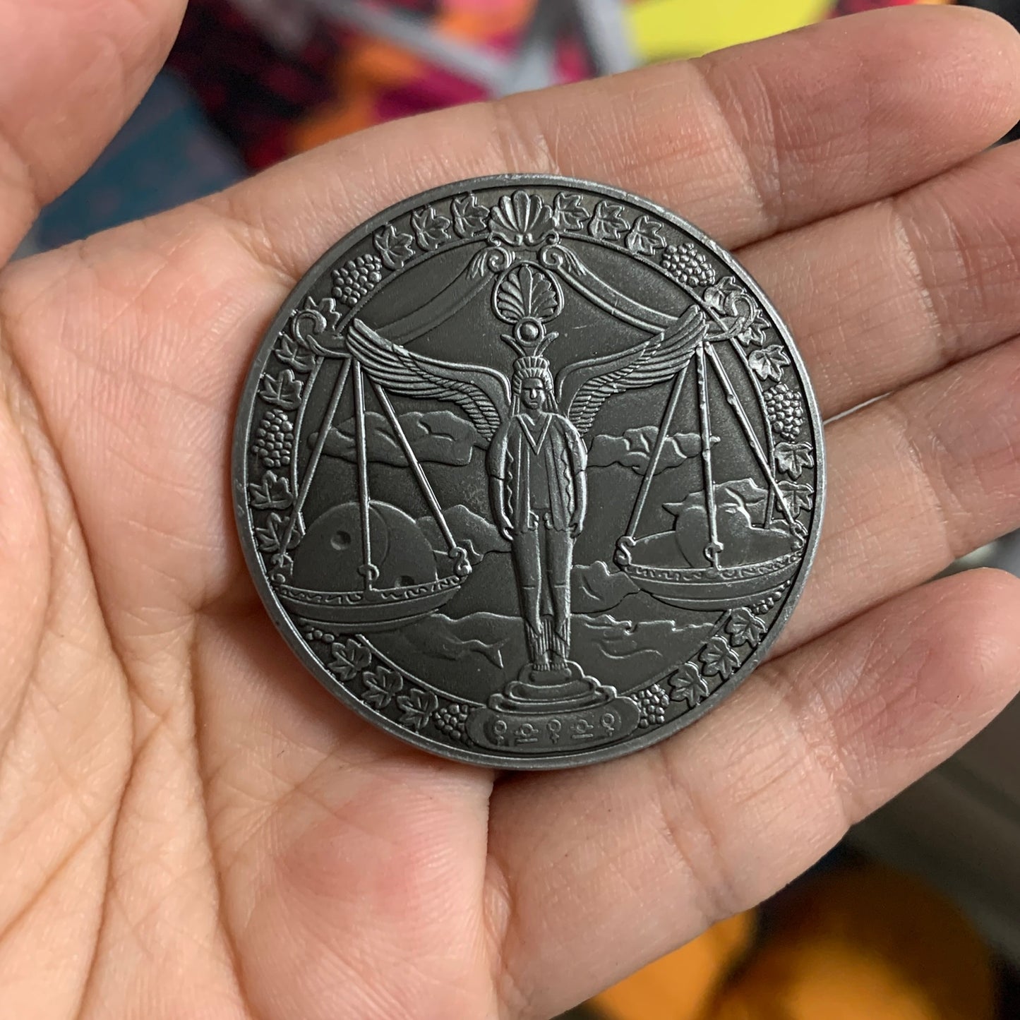Brass coin Libra