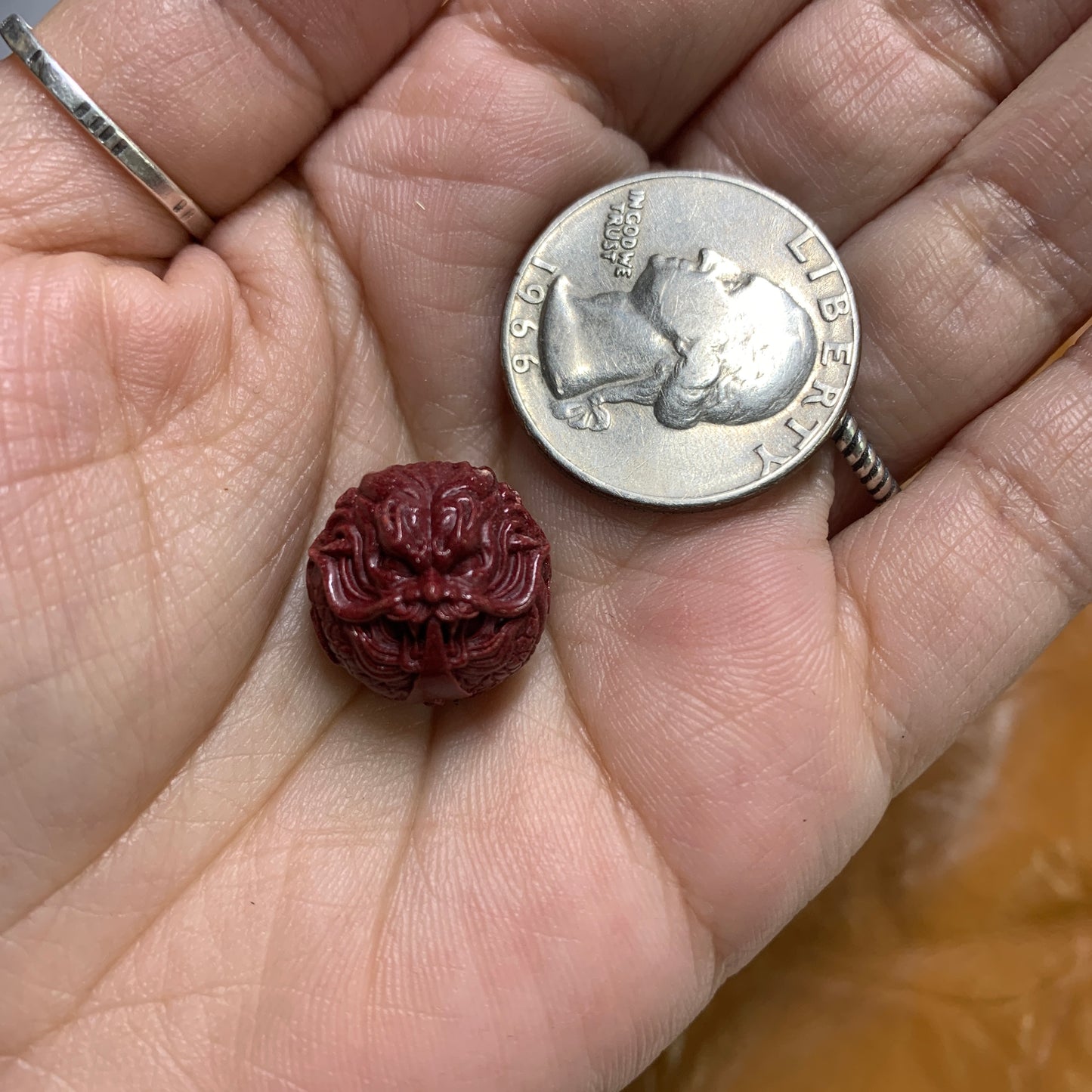 Cinnabar - Dragon - Bead