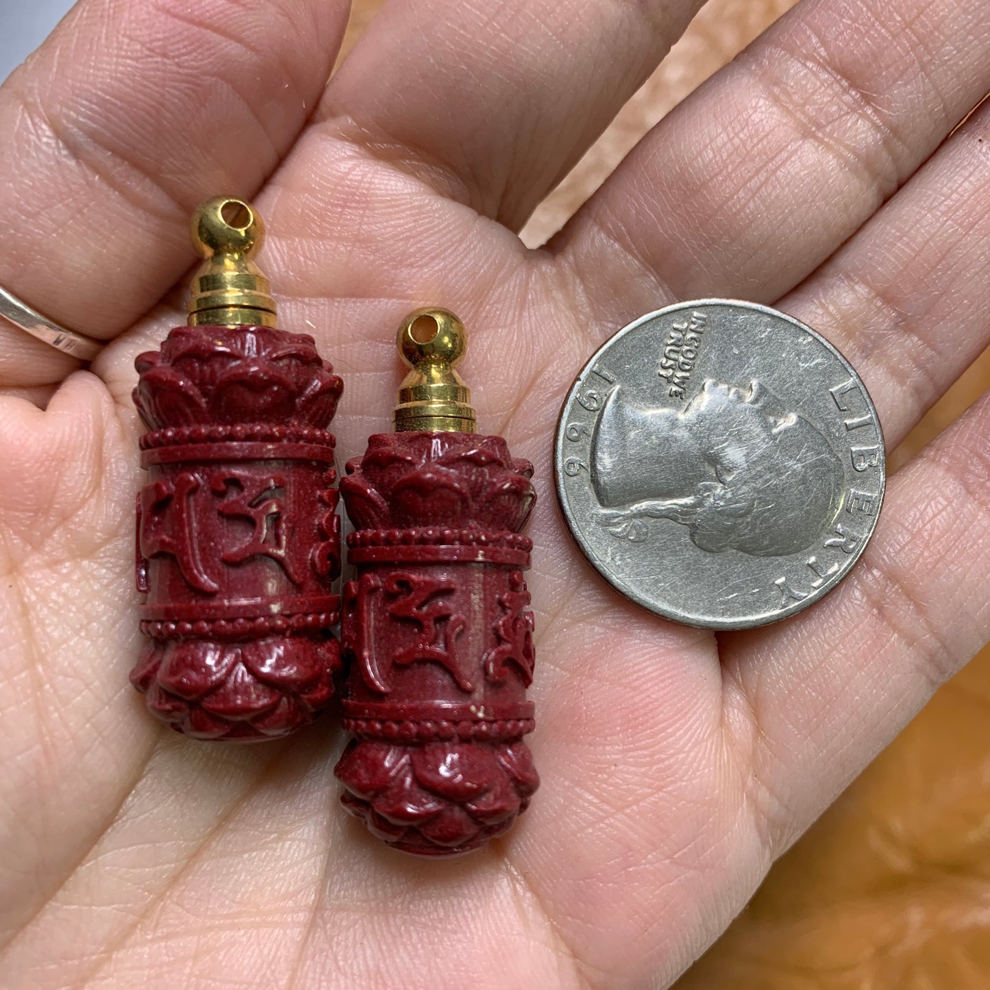 Cinnabar - Bottle - Pendant