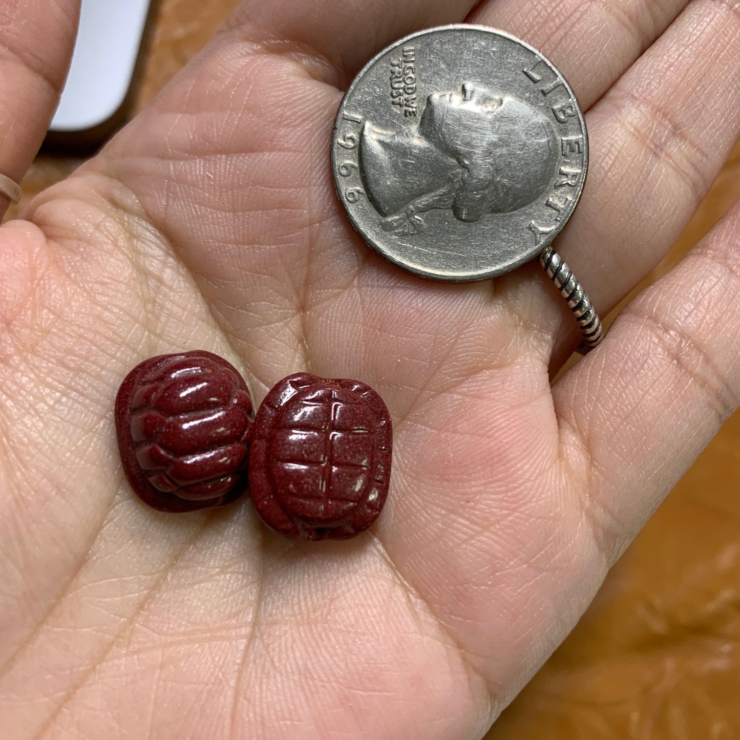 Cinnabar - Turtle Shell - Bead