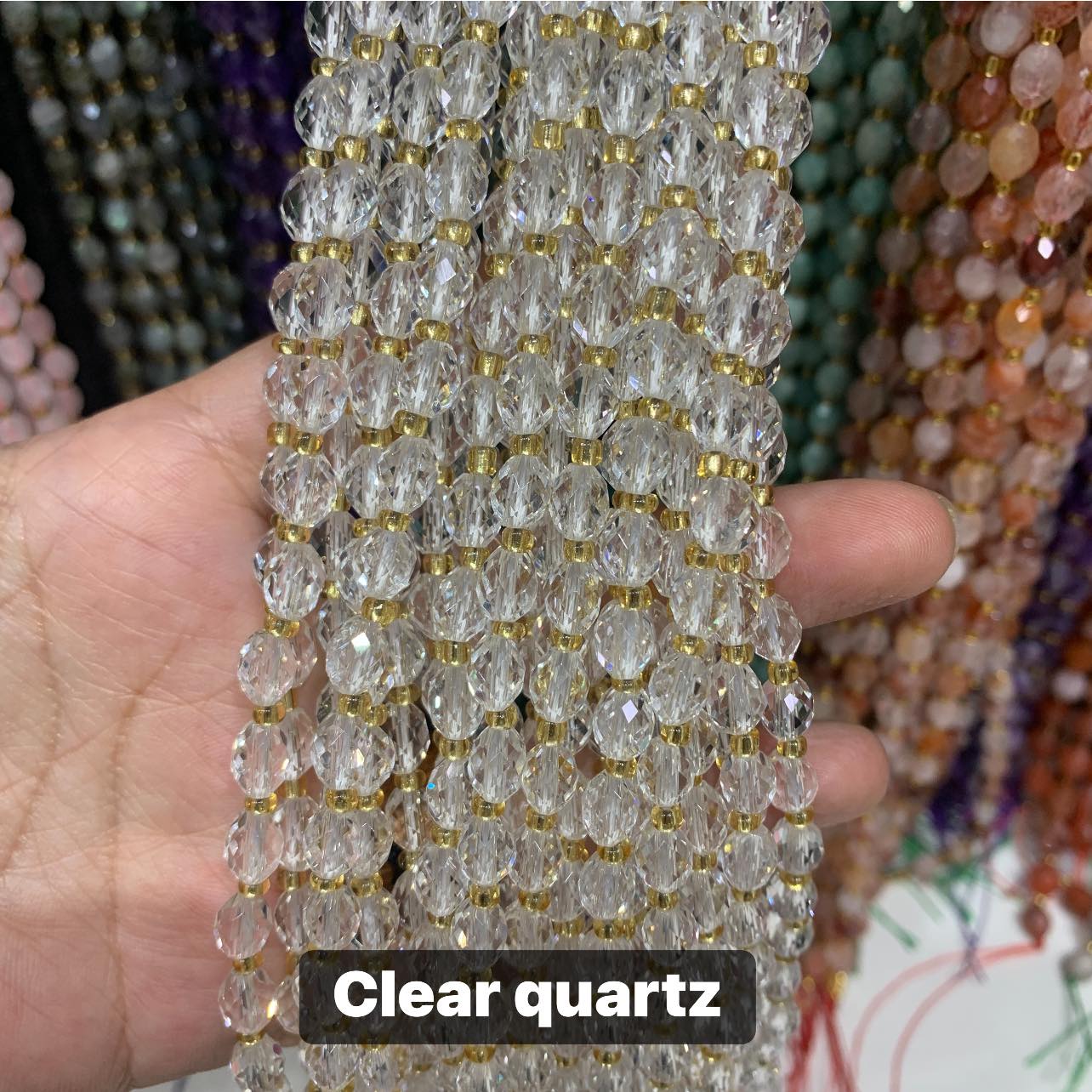 PRE-ORDER - WAREHOUSE - FACETED OVAL - BEAD STRAND