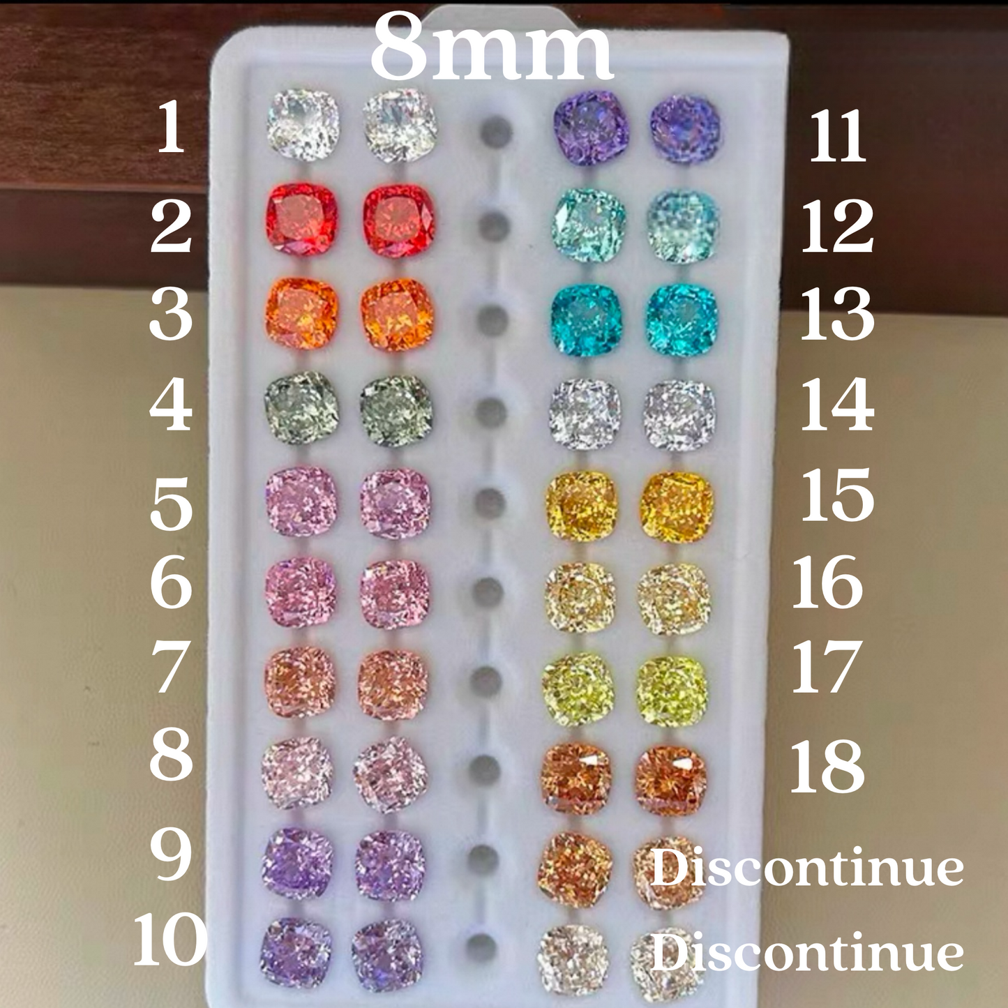 *PRE-ORDER* Cushion 8mm CZ Gemstone