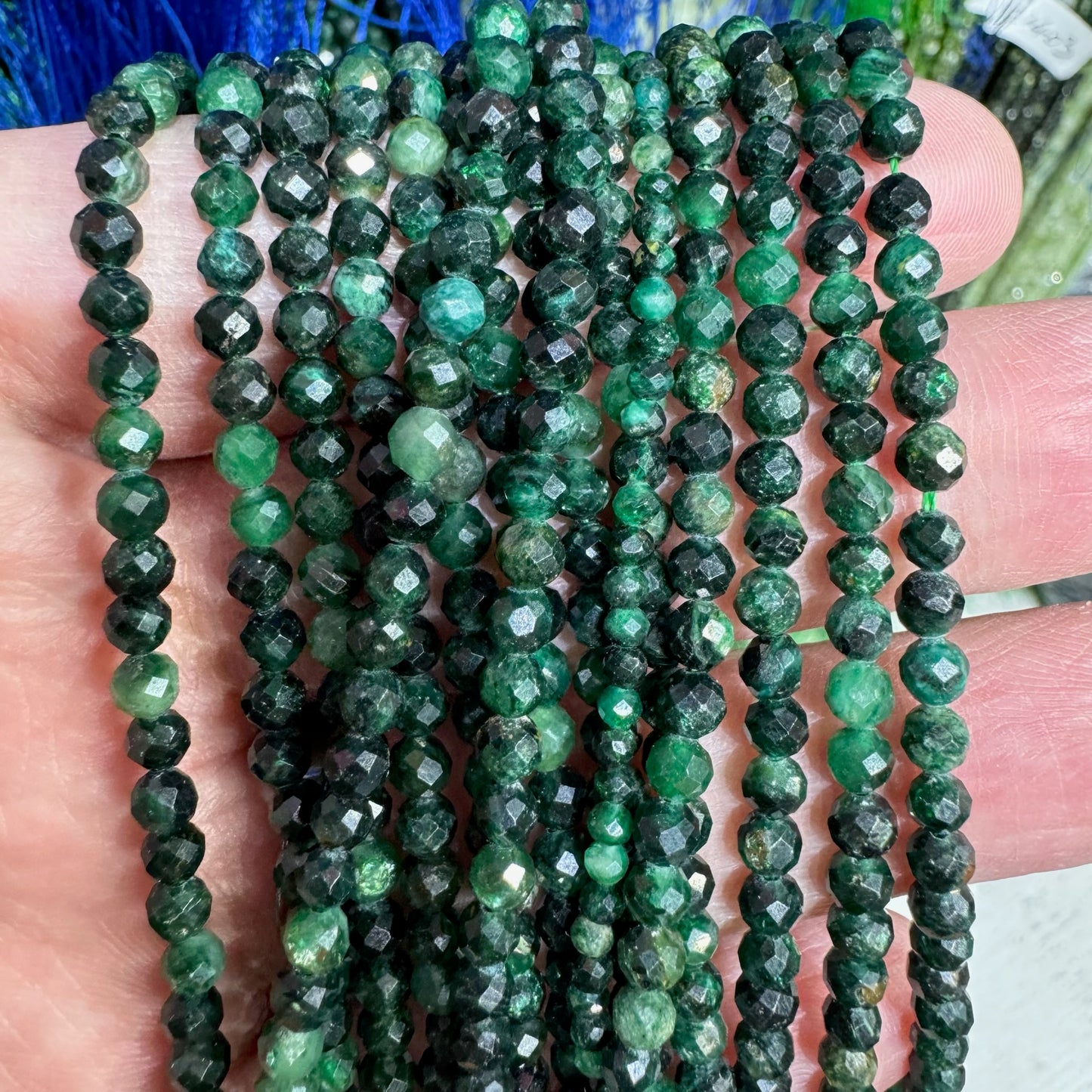 PRE-ORDER - WAREHOUSE - Emerald Faceted Bead Strand