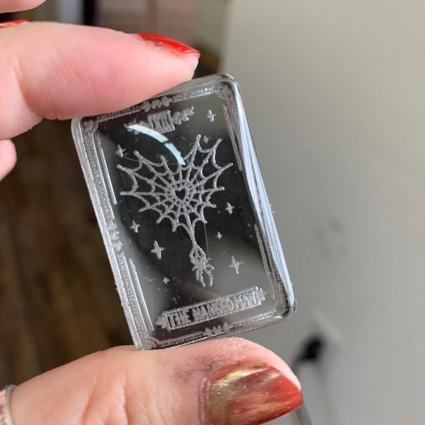 Engraved Glass Cab - Made to order - Tarot ( Version 1 )