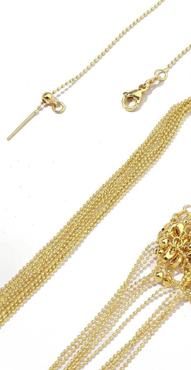 18K Gold Plated - Stainless Steel - Adjustable Chain - Anti-Tarnish