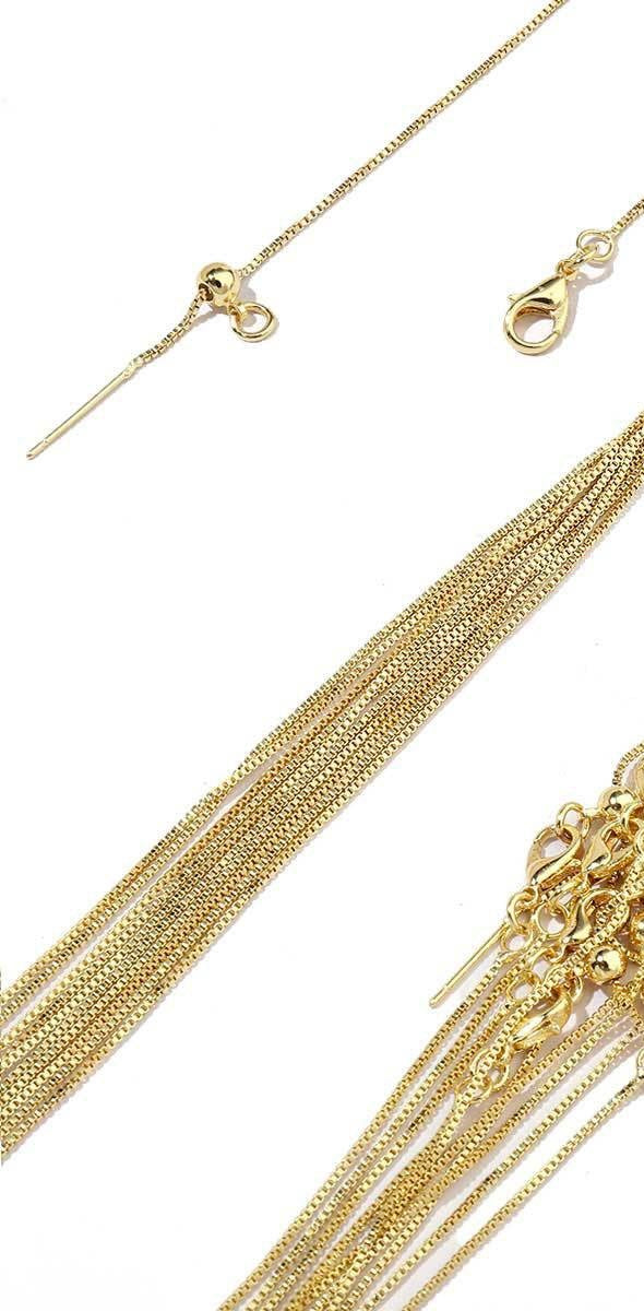 18K Gold Plated - Stainless Steel - Adjustable Chain - Anti-Tarnish