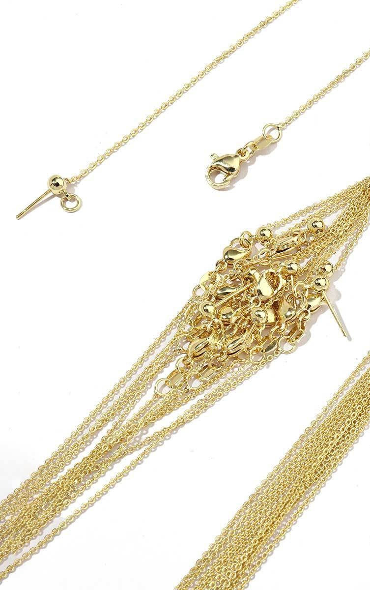 18K Gold Plated - Stainless Steel - Adjustable Chain - Anti-Tarnish
