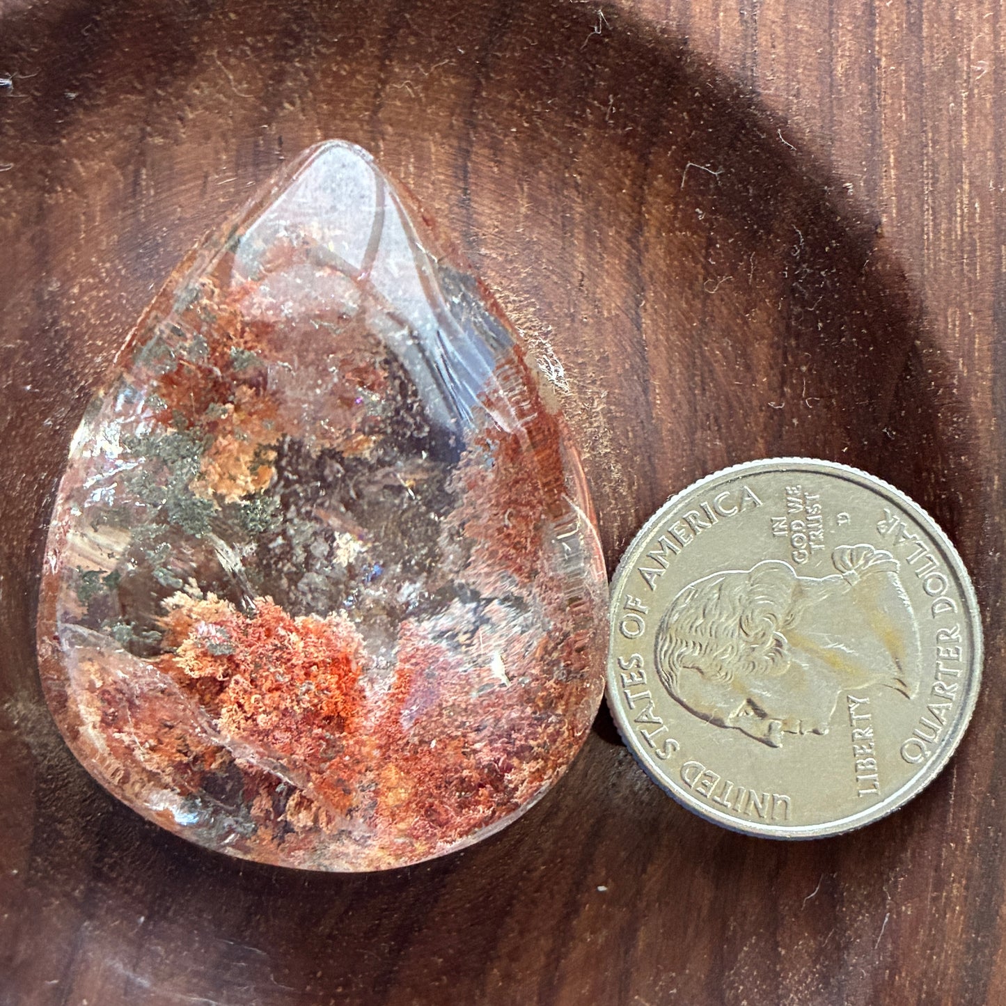 Garden Quartz - Puffy Teardrops - Scenic - Pendant