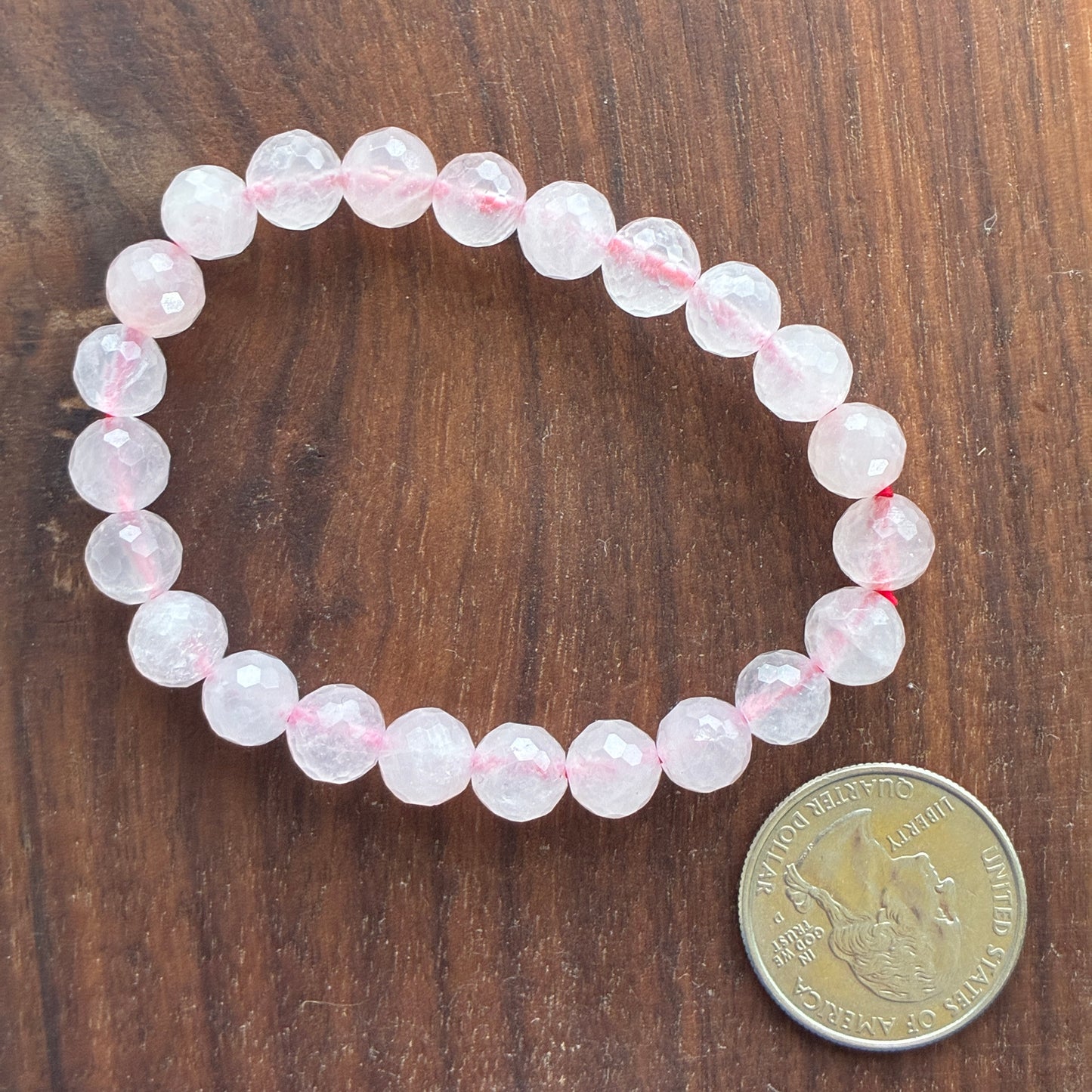 Natural Crystal Faceted Bracelet - Amethyst - African Bloodstone - Dragonblood - Rose Quartz - White Jade - Yellow Jade - Black Tourmaline - Carnelian - 7mm - 8mm