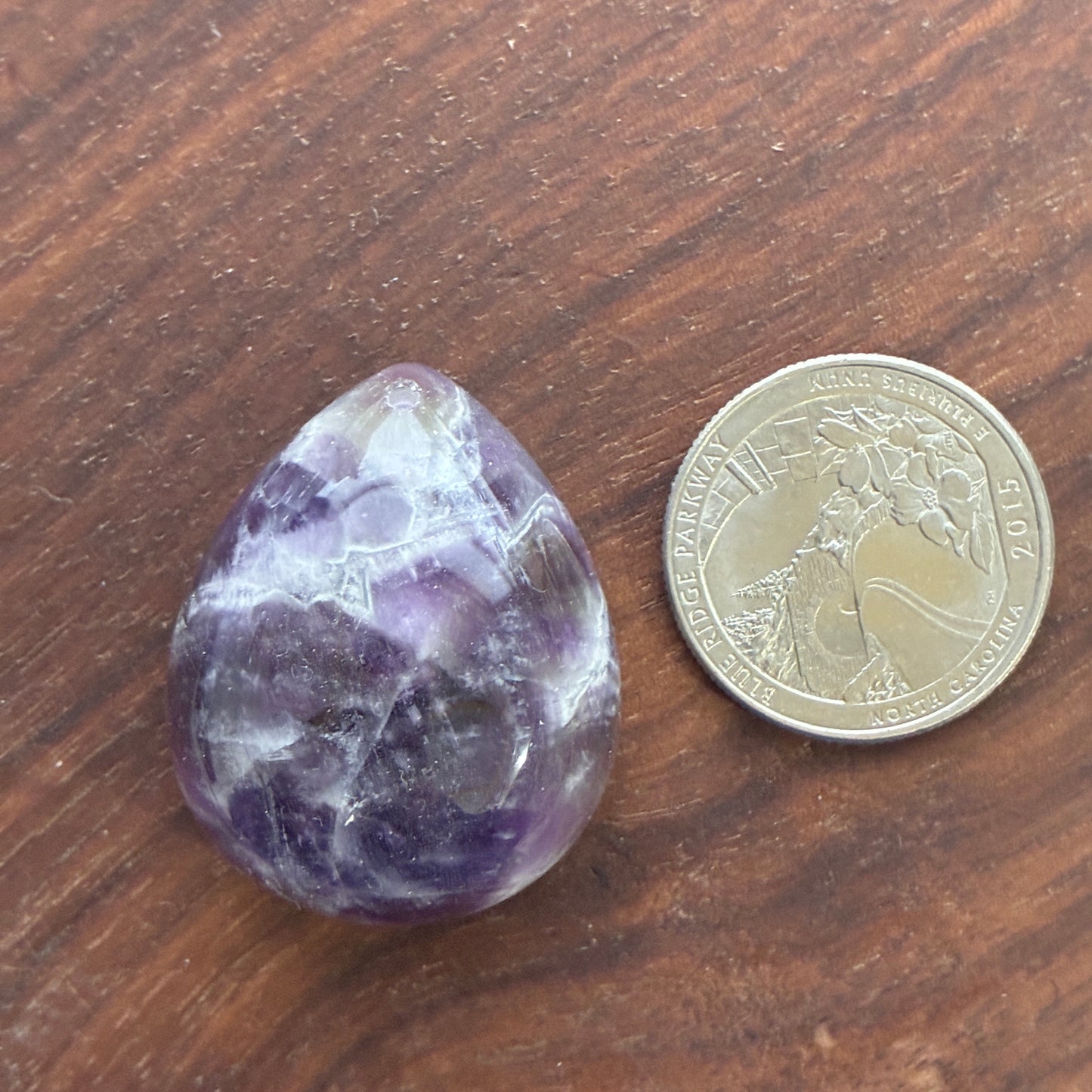 Chevron Amethyst - Teardrop - Thick Flatback