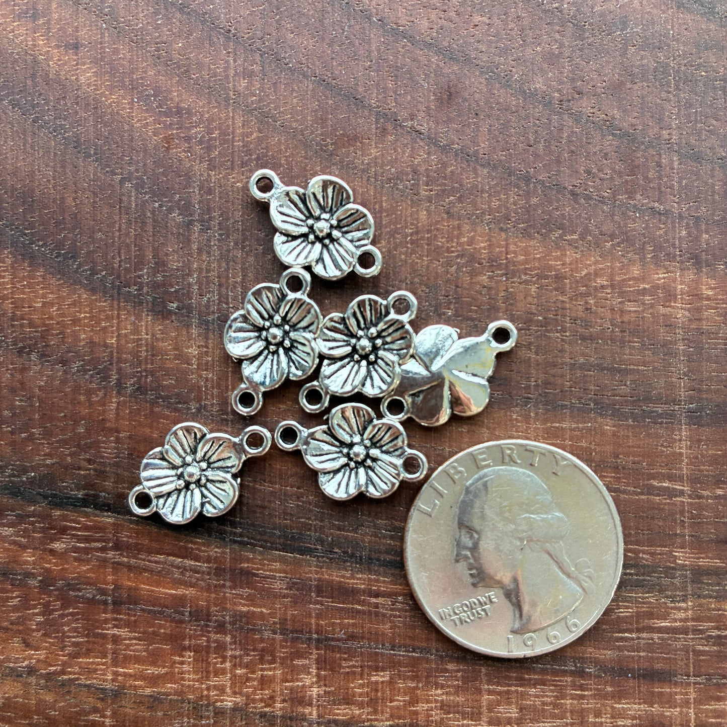 Metal Findings - Flower Connector - Bracelet - Earring