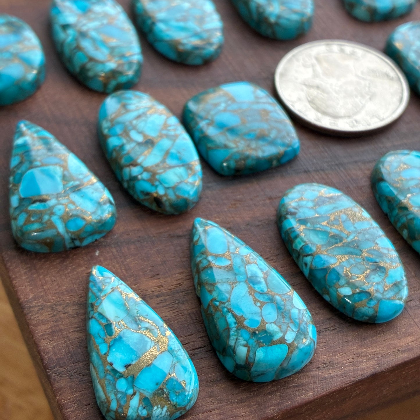 Turquoise Copper - Cabochon - Oval - Teardrop