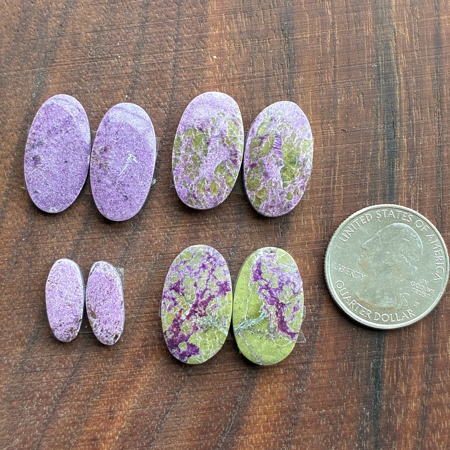 Stichtite - Cabochon Pair - Oval - Teardrop - Round