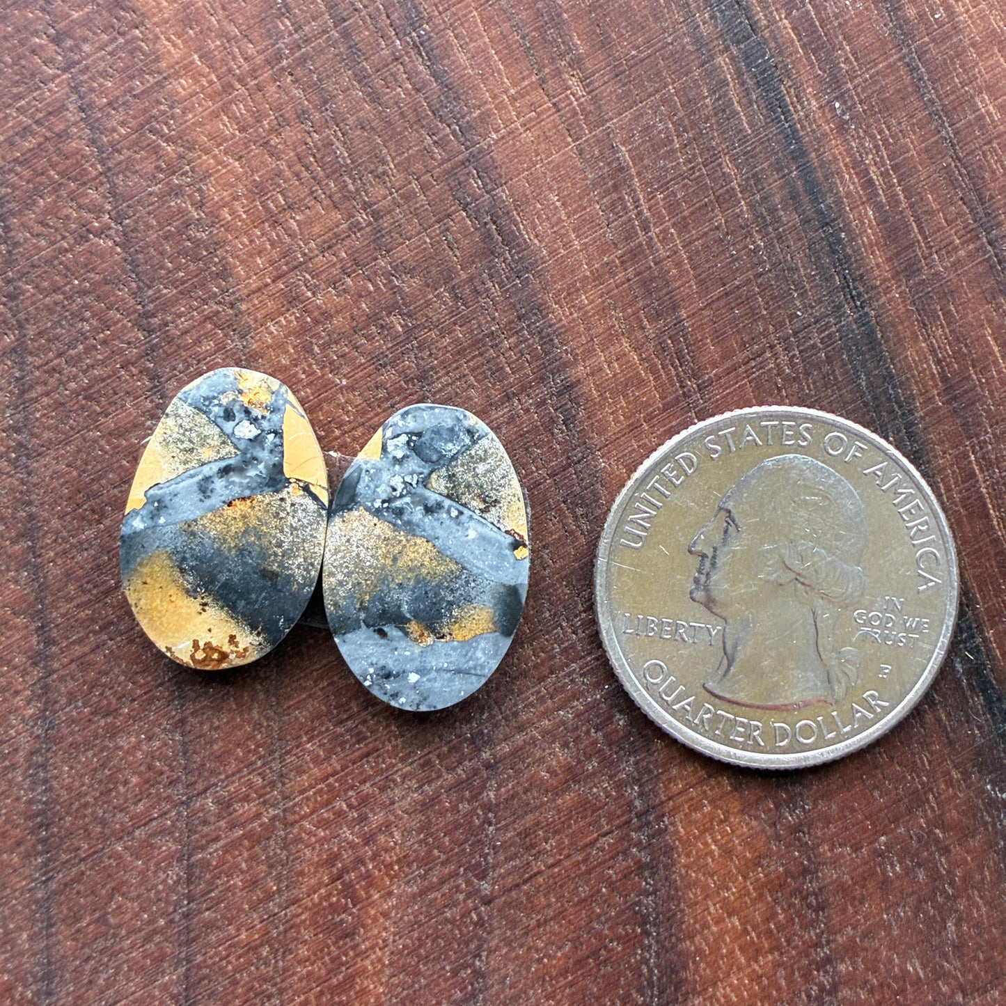 Maligano Jasper - Cabochon Pair - Oval - Teardrop