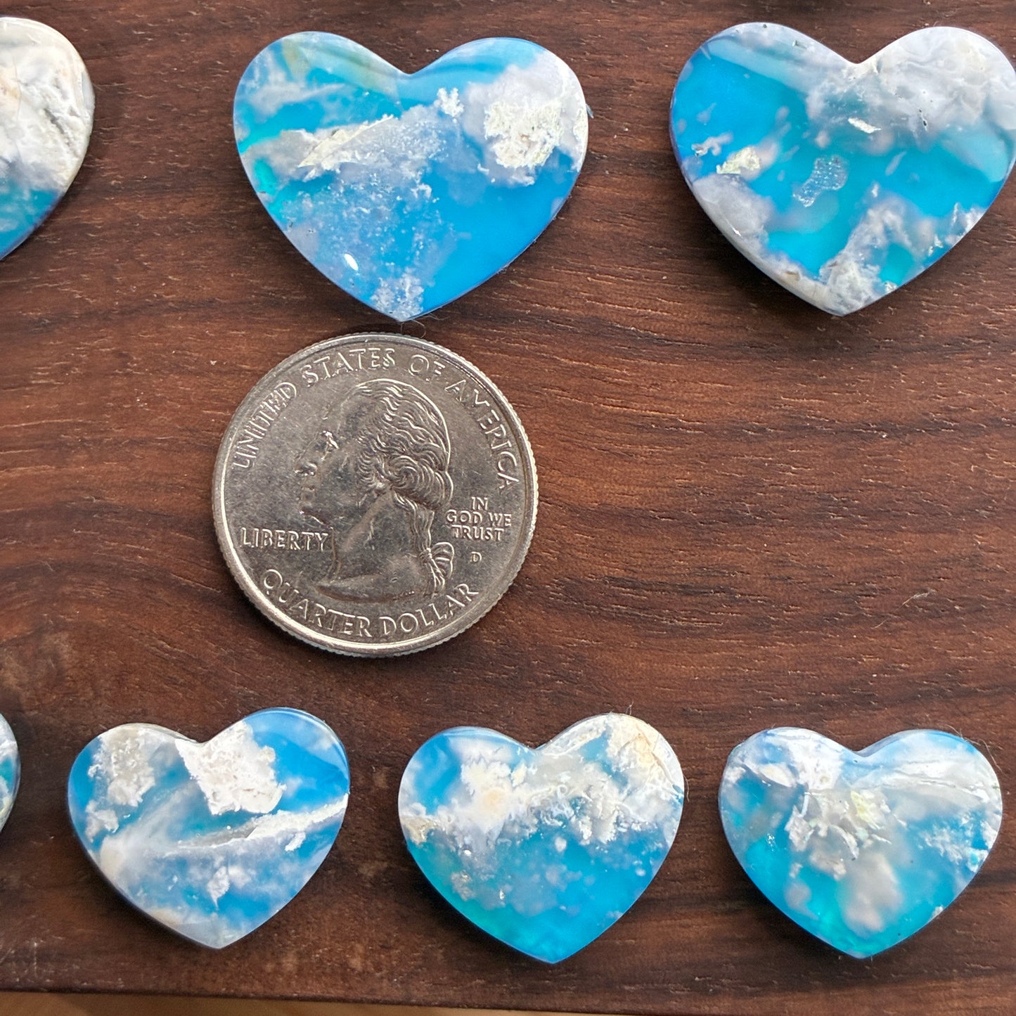 Heart Shape - Plum Agate Aurora Doublet - Cabochon