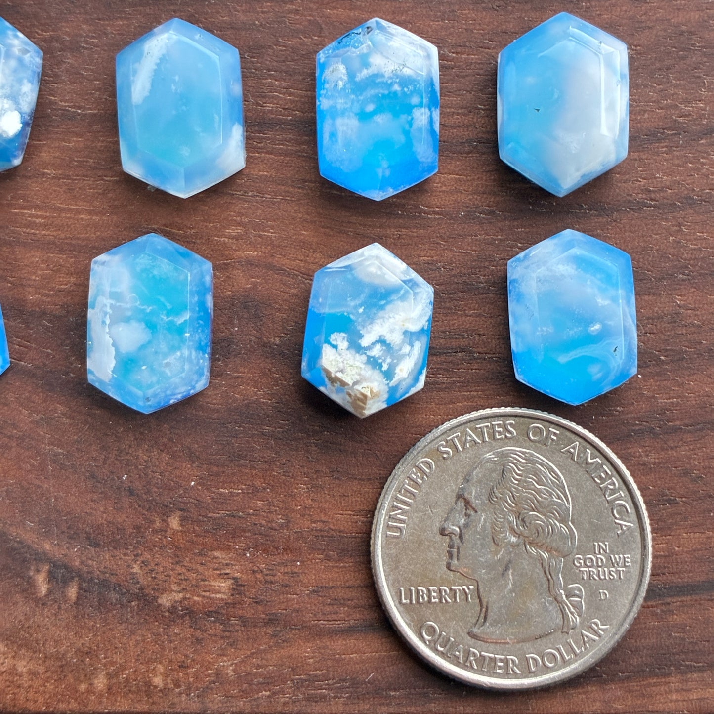 Plum Agate Aurora Doublet - Cabochon - Ring Size