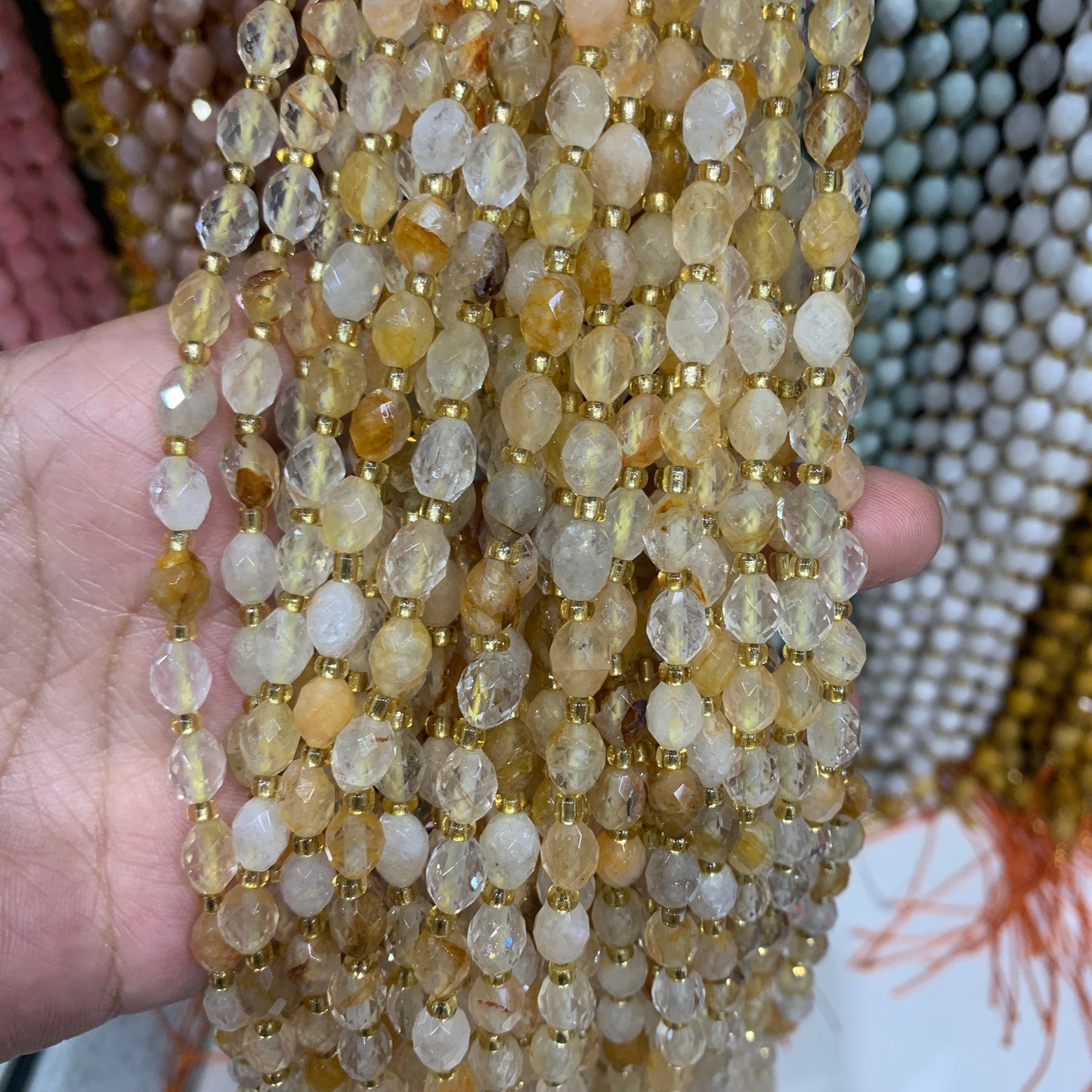 PRE-ORDER - WAREHOUSE - FACETED OVAL - BEAD STRAND