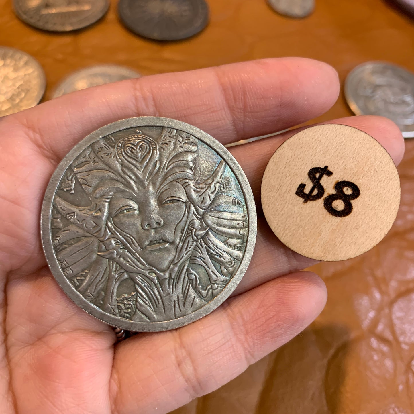 IN STOCK - Brass Coin $8