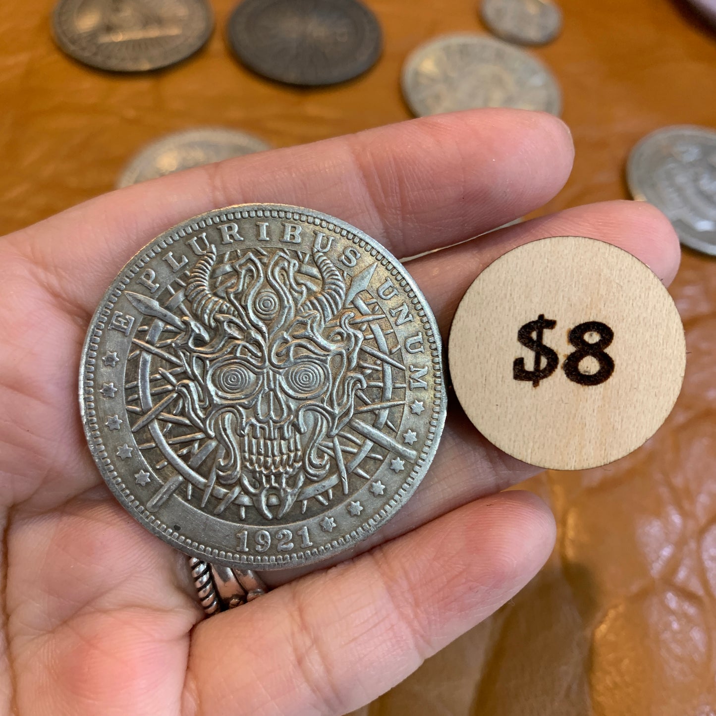 IN STOCK - Brass Coin $8