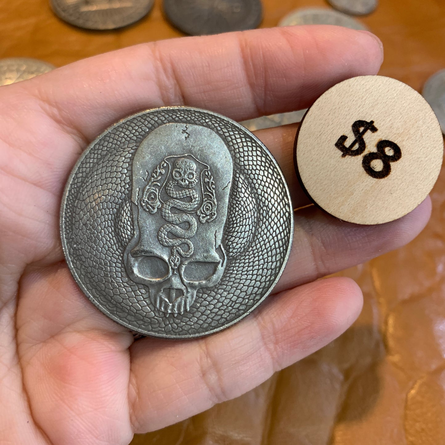 IN STOCK - Brass Coin $8