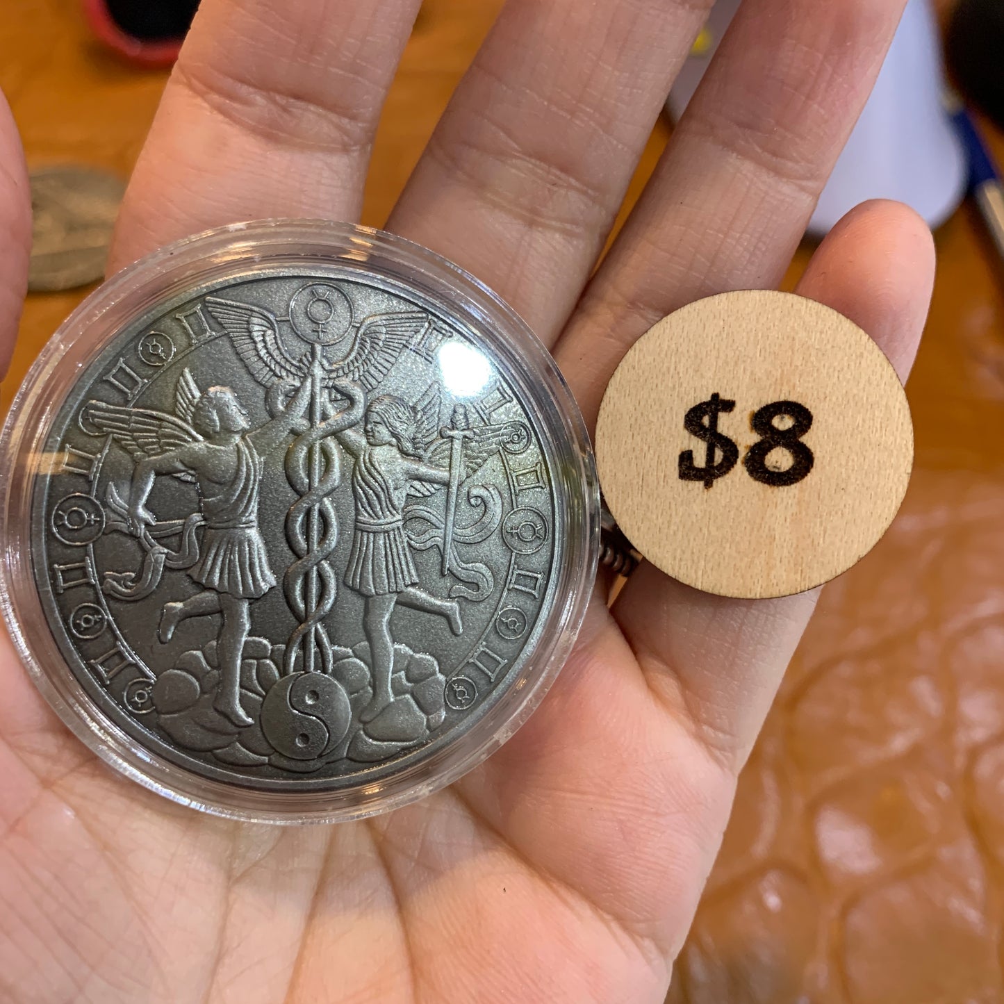 IN STOCK - Brass Coin $8