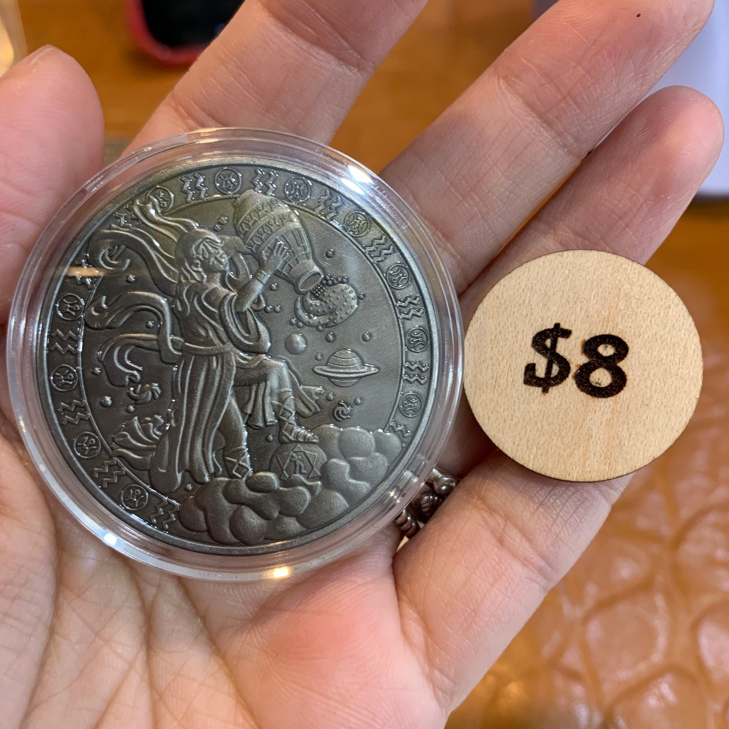 IN STOCK - Brass Coin $8