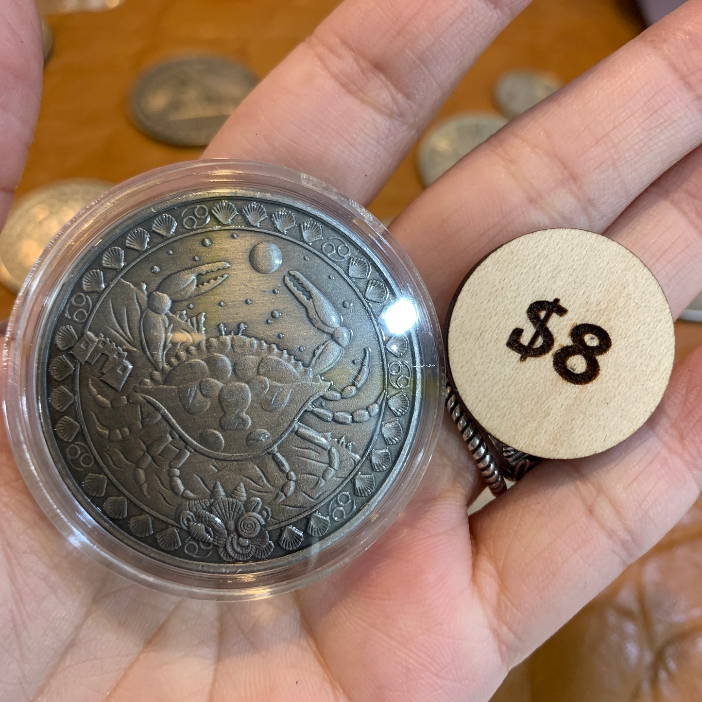 IN STOCK - Brass Coin $8