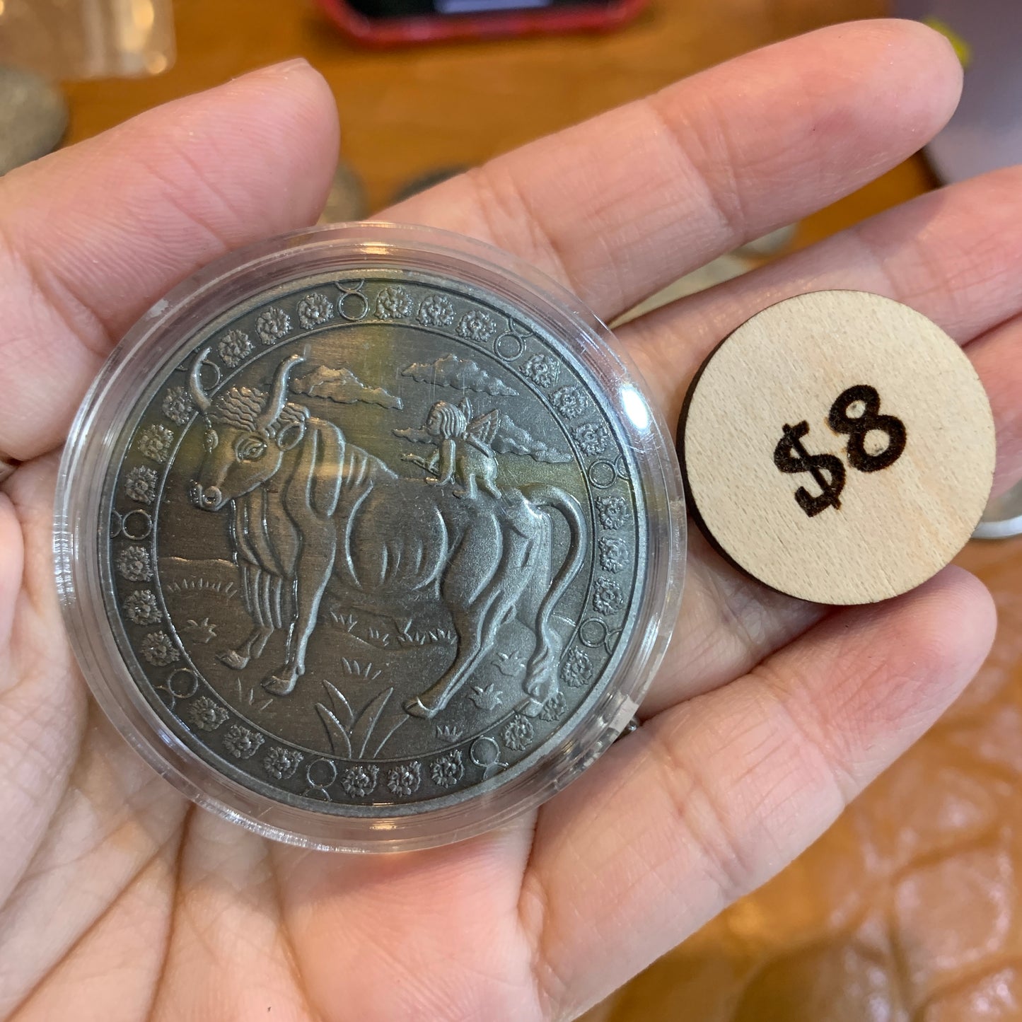 IN STOCK - Brass Coin $8
