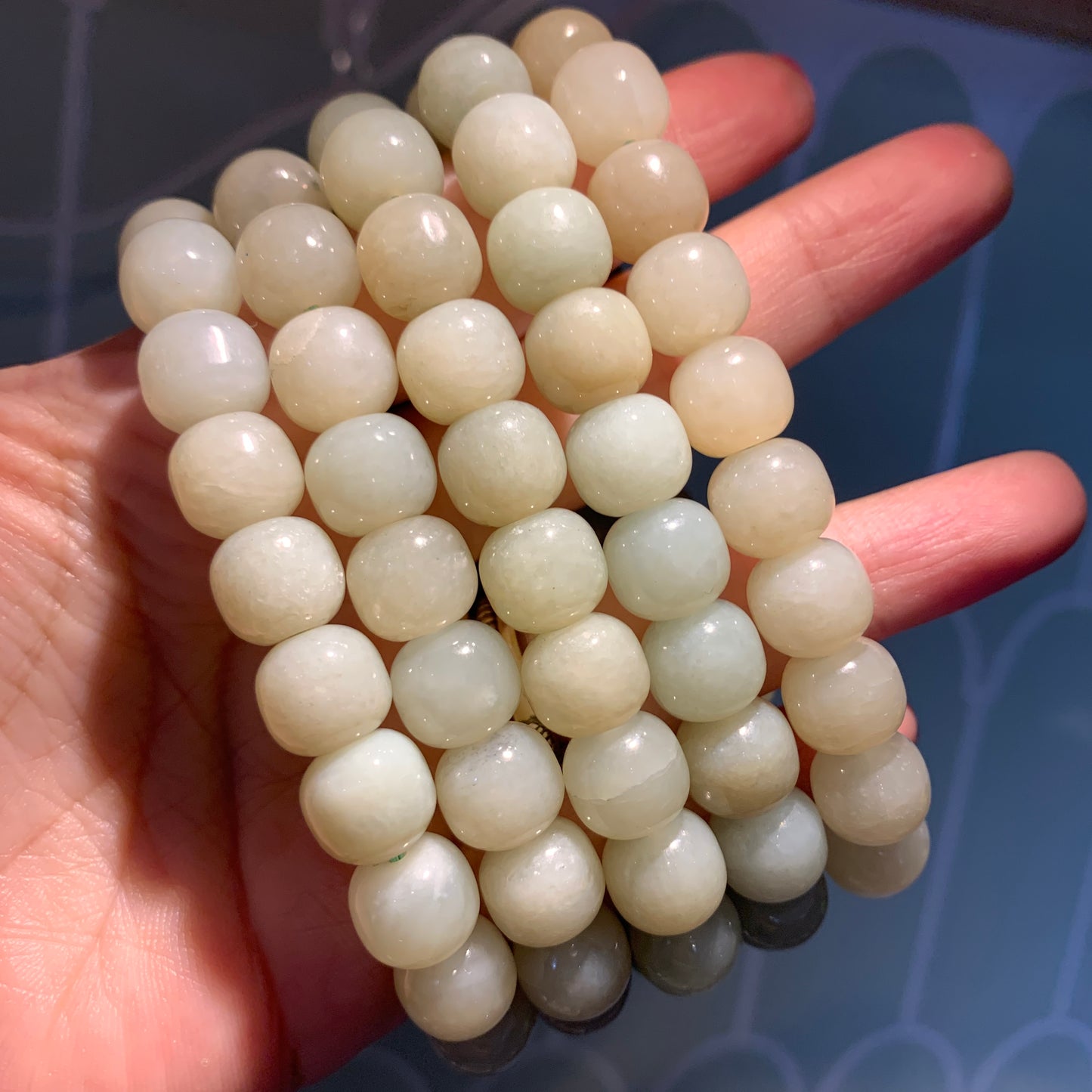 Jade Bracelet - Round - Bamboo - Cubed