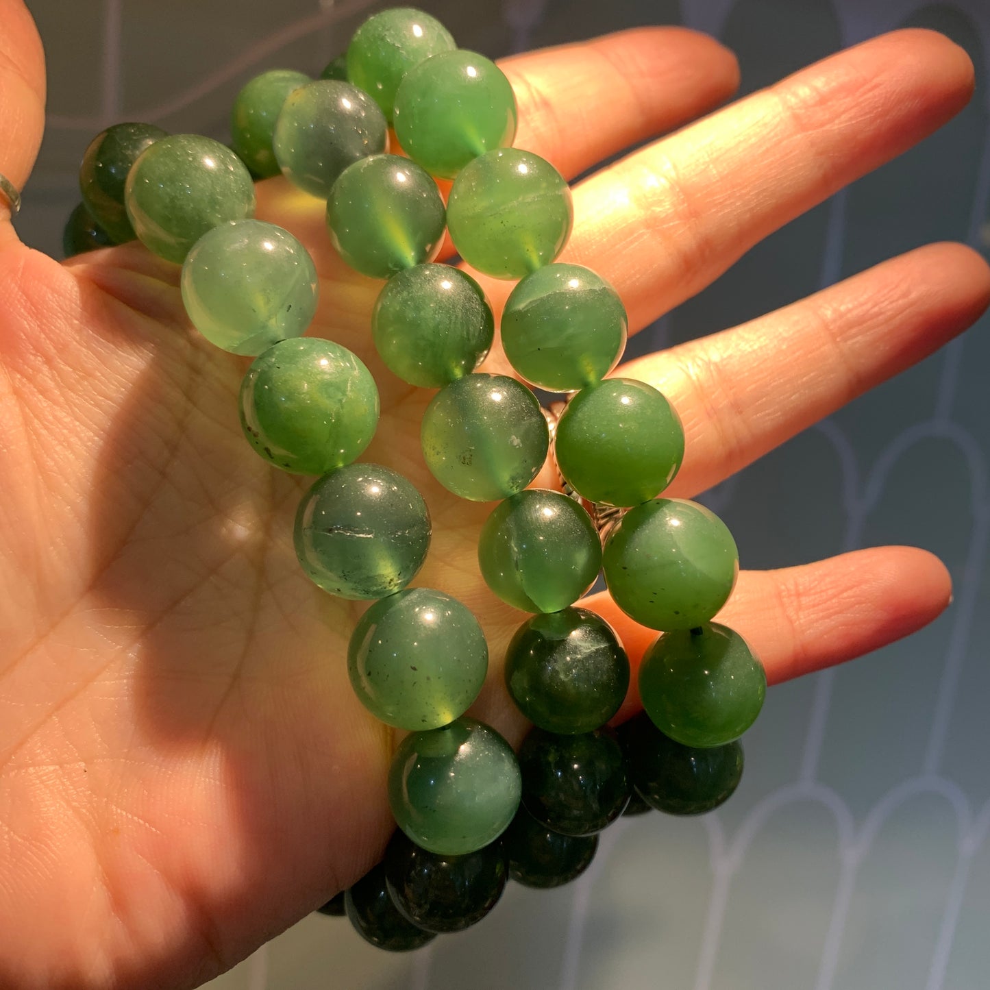 Jade Bracelet - Round - Bamboo - Cubed