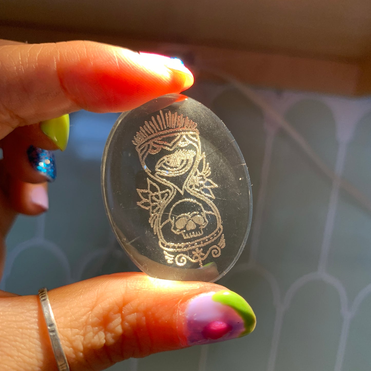 Engraved Glass Cab - Made to order - Clear