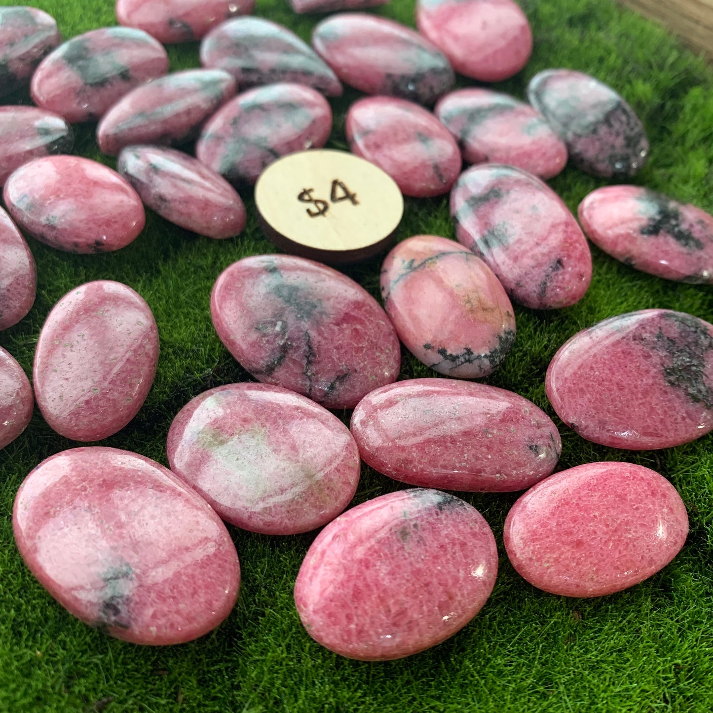 Rhodonite Cabochon - Oval - Square - Teardrop - Marquise