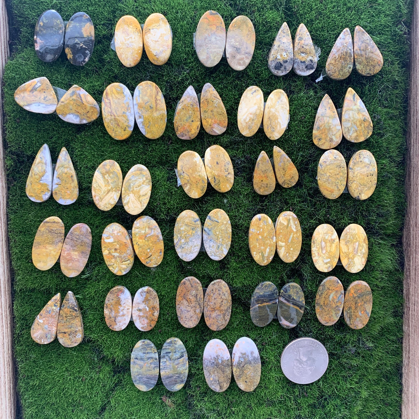 Pairs - Dragonblood - African turquoise - Bumblebee - Tiger eye