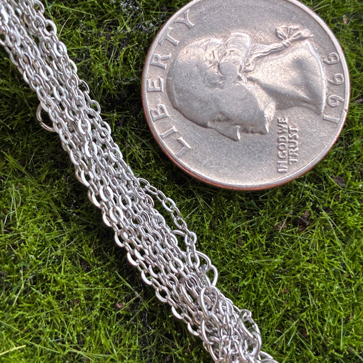 1mm Stainless Steel Chain - 16" + 2.5"