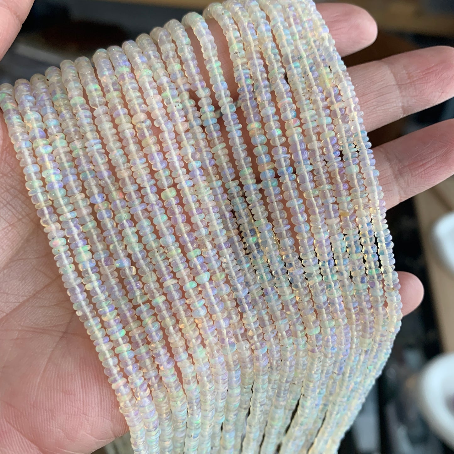 Opal Strand - 13.5" - 3mm - Rondelle