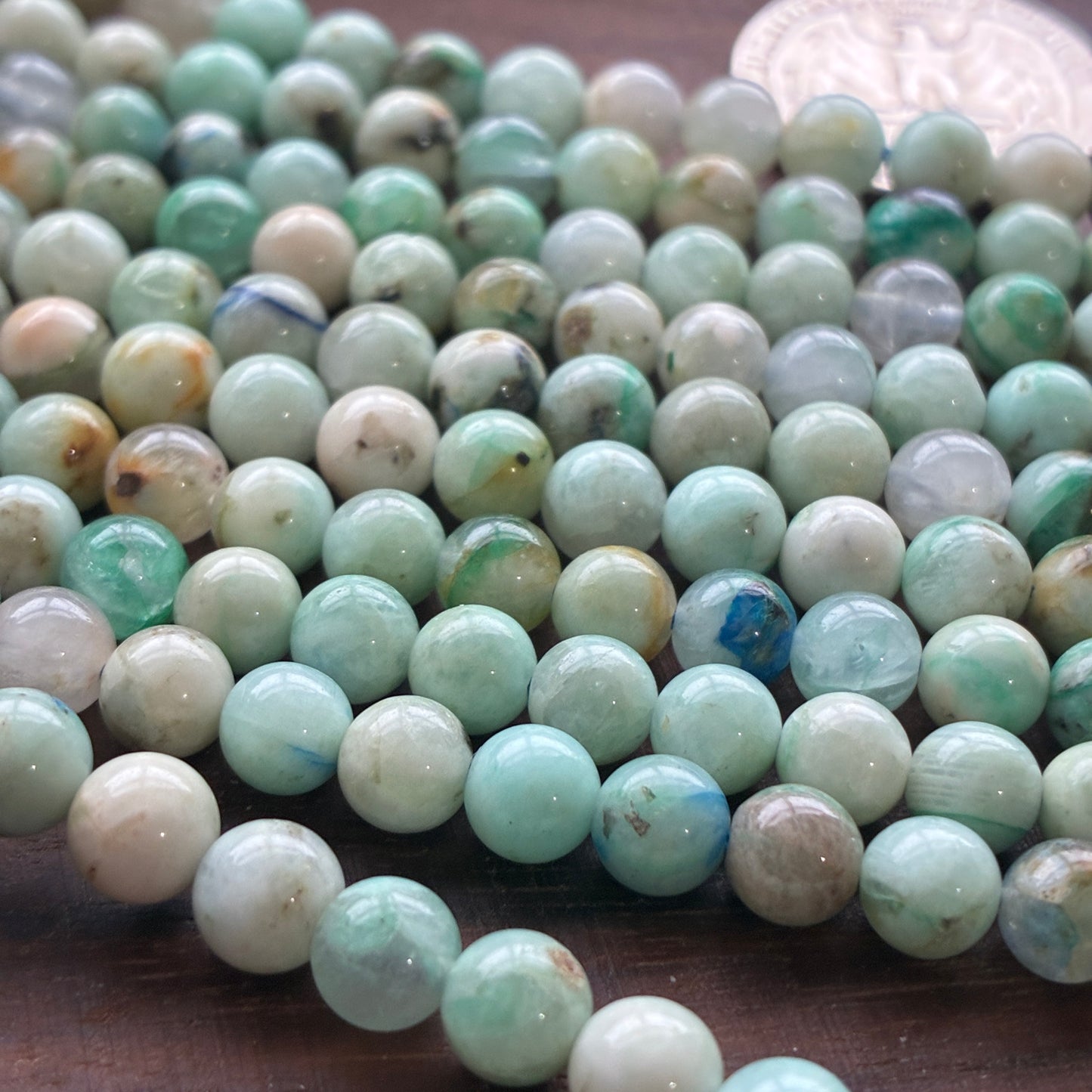6mm Pheonix Stone Round Bead Strand