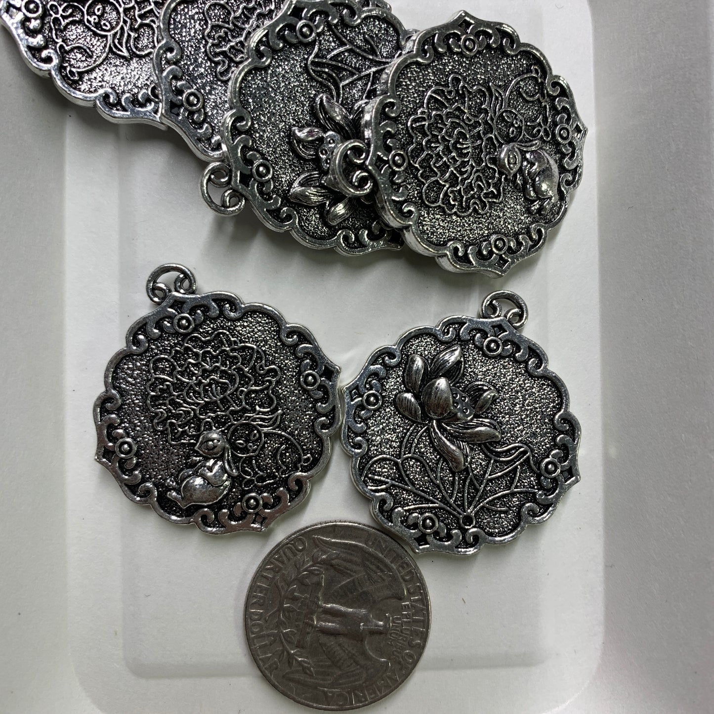 Tibetan Silver Charm / Bead (TS032)