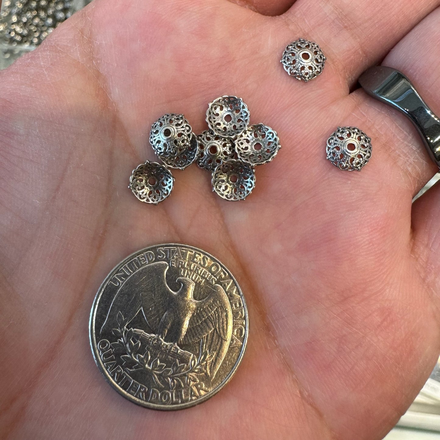 925 Silver Charm / Bead - Bead Cap - JD016