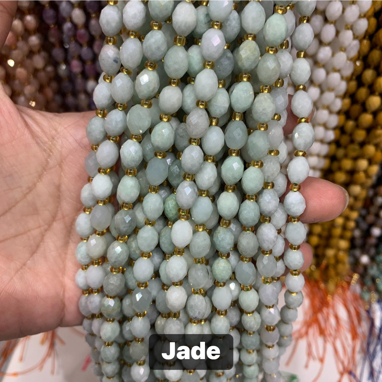 PRE-ORDER - WAREHOUSE - FACETED OVAL - BEAD STRAND