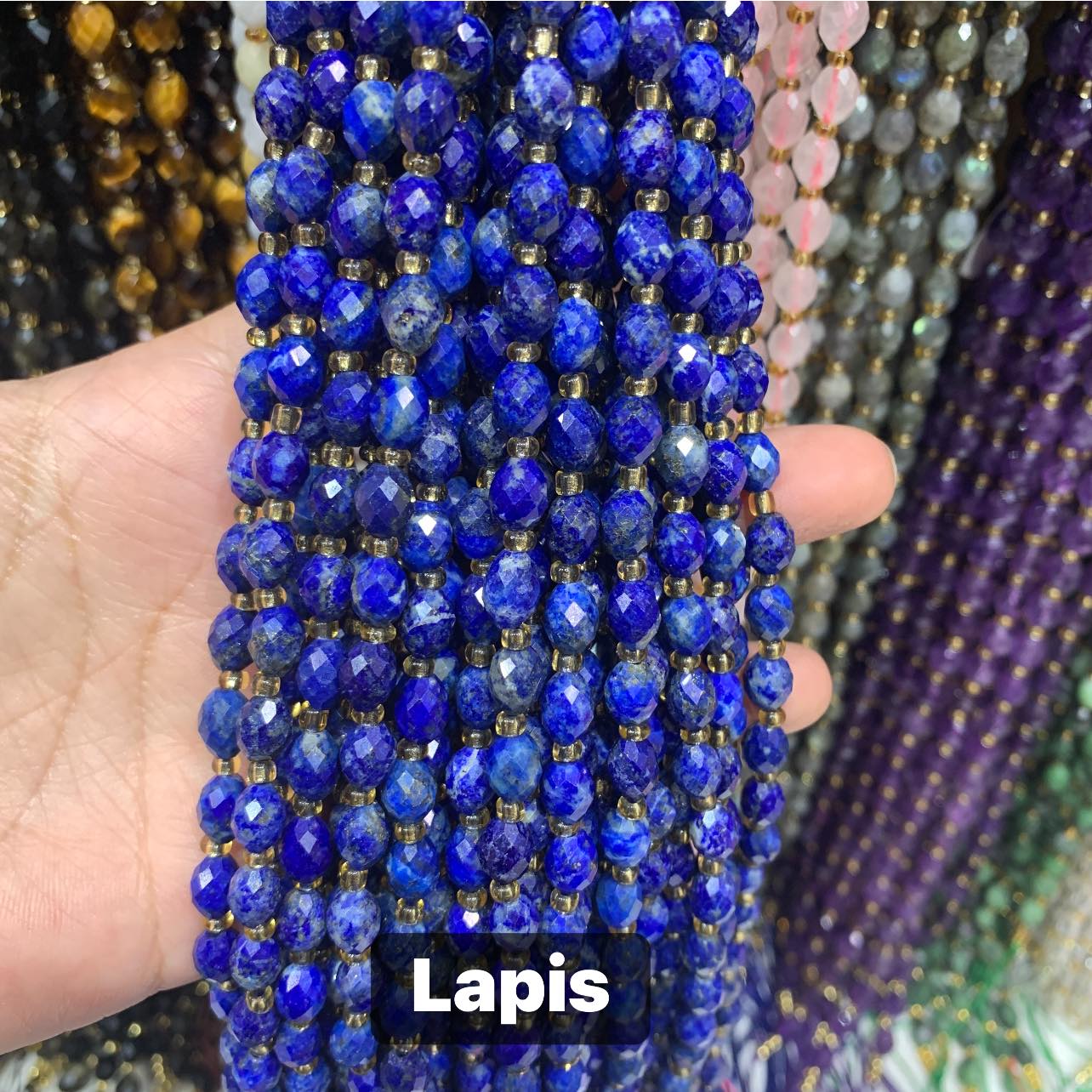 PRE-ORDER - WAREHOUSE - FACETED OVAL - BEAD STRAND