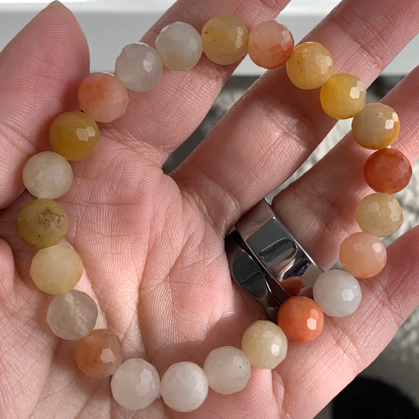 Natural Crystal Faceted Bracelet